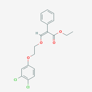 molecular formula C19H18Cl2O4 B305072 Ethyl 3-[2-(3,4-dichlorophenoxy)ethoxy]-2-phenylacrylate 