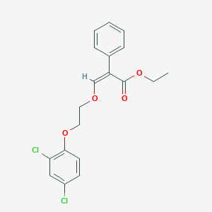 molecular formula C19H18Cl2O4 B305073 Ethyl3-[2-(2,4-dichlorophenoxy)ethoxy]-2-phenylacrylate 