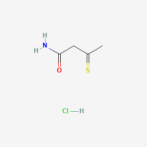 molecular formula C4H8ClNOS B3050733 3-Thioxobutyramide hydrochloride CAS No. 2825-28-7