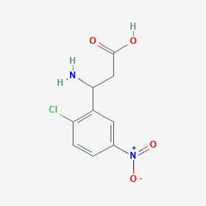 molecular formula C9H9ClN2O4 B3050736 3-Amino-3-(2-chloro-5-nitrophenyl)propanoic acid CAS No. 282524-74-7