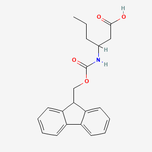 molecular formula C21H23NO4 B3050737 N-Fmoc-(+/-)-3-aminohexanoic acid CAS No. 282524-94-1