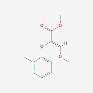 molecular formula C12H14O4 B305074 Methyl 3-methoxy-2-(2-methylphenoxy)acrylate 