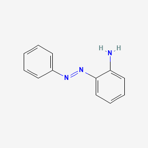 molecular formula C12H11N3 B3050743 Benzenamine, 2-(phenylazo)- CAS No. 2835-58-7