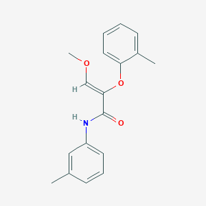 molecular formula C18H19NO3 B305075 3-methoxy-2-(2-methylphenoxy)-N-(3-methylphenyl)acrylamide 