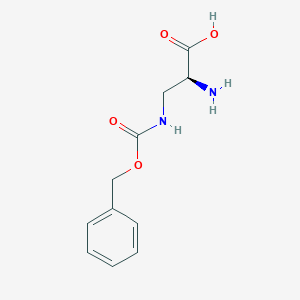 molecular formula C11H14N2O4 B3050751 L-Alanine, 3-[[(phenylmethoxy)carbonyl]amino]- CAS No. 28415-54-5