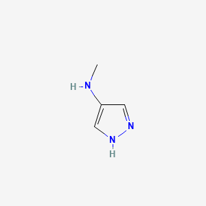 molecular formula C4H7N3 B3050756 N-methyl-1H-pyrazol-4-amine CAS No. 28466-28-6
