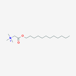 molecular formula C17H36NO2+ B3050775 Ethanaminium, 2-(dodecyloxy)-N,N,N-trimethyl-2-oxo- CAS No. 28608-79-9