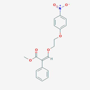 molecular formula C18H17NO6 B305078 Methyl 3-(2-{4-nitrophenoxy}ethoxy)-2-phenylacrylate 