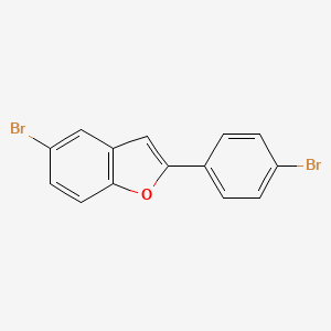 molecular formula C14H8Br2O B3050783 5-Bromo-2-(4-bromophenyl)-1-benzofuran CAS No. 28718-78-7