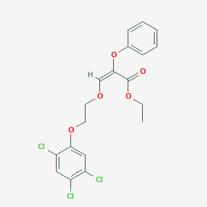 molecular formula C19H17Cl3O5 B305080 Ethyl 2-phenoxy-3-[2-(2,4,5-trichlorophenoxy)ethoxy]acrylate 