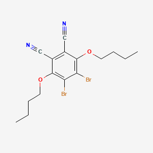 molecular formula C16H18Br2N2O2 B3050801 1,2-Benzenedicarbonitrile, 4,5-dibromo-3,6-dibutoxy- CAS No. 288303-40-2