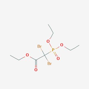 molecular formula C8H15Br2O5P B3050803 Acetic acid, dibromo(diethoxyphosphinyl)-, ethyl ester CAS No. 28845-75-2