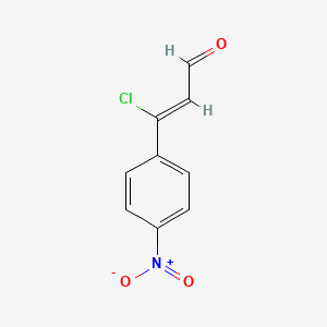 molecular formula C9H6ClNO3 B3050808 beta-Chloro-p-nitrocinnamaldehyde CAS No. 2888-10-0