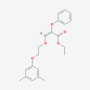 molecular formula C21H24O5 B305081 Ethyl 3-[2-(3,5-dimethylphenoxy)ethoxy]-2-phenoxyacrylate 