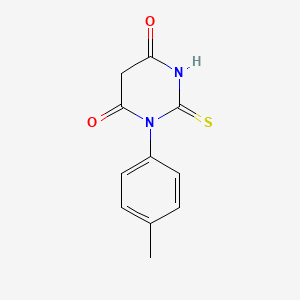 molecular formula C11H10N2O2S B3050815 1-(4-Methylphenyl)-2-sulfanylidene-1,3-diazinane-4,6-dione CAS No. 28921-28-0