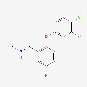 1-(2-(3,4-dichlorophenoxy)-5-fluorophenyl)-N-methylmethanamine