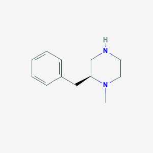 molecular formula C12H18N2 B3050837 哌嗪，1-甲基-2-(苯甲基)-，(2S)-(9CI) CAS No. 290832-49-4