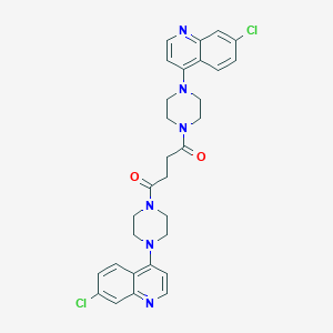 molecular formula C30H30Cl2N6O2 B305085 1,4-Bis(4-(7-chloroquinolin-4-yl)piperazin-1-yl)butane-1,4-dione 