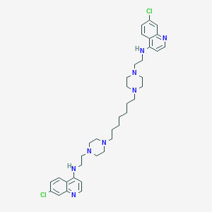 molecular formula C37H50Cl2N8 B305086 N-(7-chloro-4-quinolinyl)-N-(2-{4-[7-(4-{2-[(7-chloro-4-quinolinyl)amino]ethyl}-1-piperazinyl)heptyl]-1-piperazinyl}ethyl)amine 
