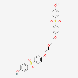 molecular formula C28H26O9S2 B3050861 2,2'-Bis[4-(4-hydroxyphenylsulfonyl)phenyloxy]diethylether CAS No. 29239-85-8