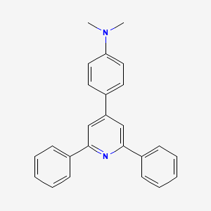 molecular formula C25H22N2 B3050869 Benzenamine, 4-(2,6-diphenyl-4-pyridinyl)-N,N-dimethyl- CAS No. 29312-59-2