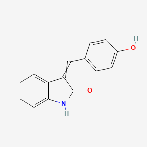 3-[(4-hydroxyphenyl)methylidene]-1H-indol-2-one