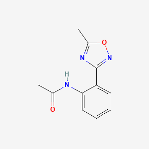 molecular formula C11H11N3O2 B3050876 N-(2-(5-Methyl-1,2,4-oxadiazol-3-yl)phenyl)acetamide CAS No. 29368-92-1