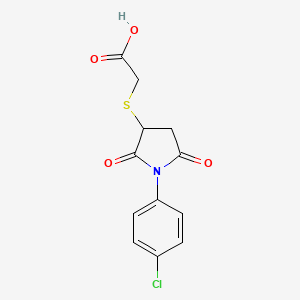 {[1-(4-Chlorophenyl)-2,5-dioxopyrrolidin-3-YL]thio}acetic acid