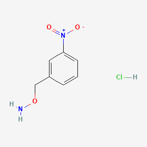 molecular formula C7H9ClN2O3 B3050900 Hydroxylamine, O-(m-nitrophenylmethyl)-, monohydrochloride CAS No. 29605-76-3