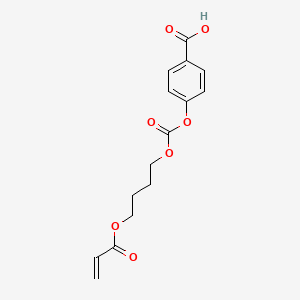 molecular formula C15H16O7 B3050911 4-({[4-(Acryloyloxy)butoxy]carbonyl}oxy)benzoic acid CAS No. 297132-04-8