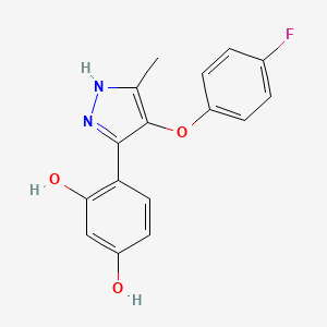 4-(4-(4-Fluorophenoxy)-5-methyl-1H-pyrazol-3-YL)-1,3-benzenediol
