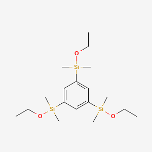molecular formula C18H36O3Si3 B3050936 Silane, 1,3,5-benzenetriyltris[ethoxydimethyl- CAS No. 2985-68-4