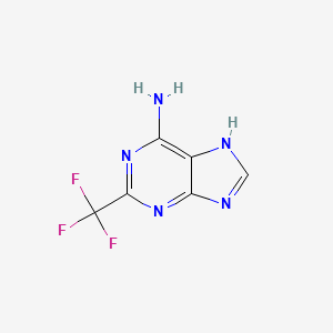 molecular formula C6H4F3N5 B3050946 2-(trifluoromethyl)-7H-purin-6-amine CAS No. 2993-06-8