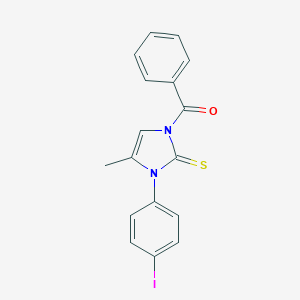 molecular formula C17H13IN2OS B305096 1-benzoyl-3-(4-iodophenyl)-4-methyl-1,3-dihydro-2H-imidazole-2-thione 