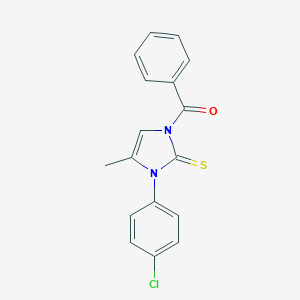 molecular formula C17H13ClN2OS B305097 1-benzoyl-3-(4-chlorophenyl)-4-methyl-1,3-dihydro-2H-imidazole-2-thione 
