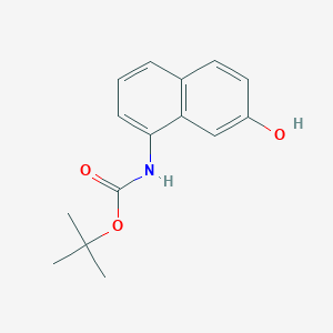 molecular formula C15H17NO3 B3050976 Tert-butyl 7-hydroxynaphthalen-1-ylcarbamate CAS No. 301548-32-3