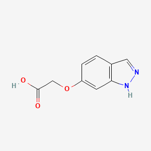 molecular formula C9H8N2O3 B3050987 Acetic acid, (1H-indazol-6-yloxy)- CAS No. 30226-20-1