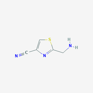 molecular formula C5H5N3S B3050988 2-(Aminomethyl)thiazole-4-carbonitrile CAS No. 302341-70-4