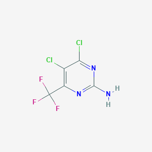 molecular formula C5H2Cl2F3N3 B3050992 4,5-Dichloro-6-(trifluoromethyl)pyrimidin-2-amine CAS No. 302810-56-6
