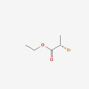 molecular formula C5H9BrO2 B3050998 (-)-α-溴丙酸乙酯 CAS No. 30365-54-9