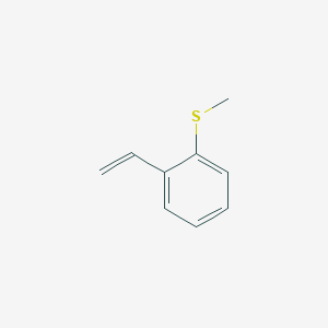 molecular formula C9H10S B3051010 Benzene, 1-ethenyl-2-(methylthio)- CAS No. 30439-34-0