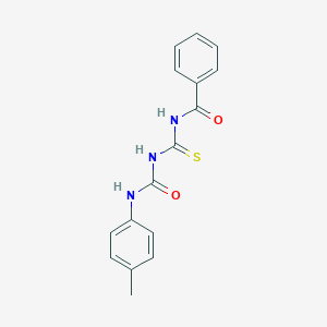 molecular formula C16H15N3O2S B305102 N-benzoyl-N'-(4-methylphenyl)dicarbonimidothioic diamide 
