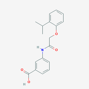 molecular formula C18H19NO4 B3051020 Benzoic acid, 3-[[[2-(1-methylethyl)phenoxy]acetyl]amino]- CAS No. 304890-52-6