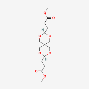 molecular formula C15H24O8 B3051034 3,9-Bis(2-carbomethoxyethyl)-2,4,8,10-tetroxaspiro[5.5]undecane CAS No. 3058-14-8