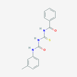 molecular formula C16H15N3O2S B305104 N-benzoyl-N'-(3-methylphenyl)dicarbonimidothioic diamide 