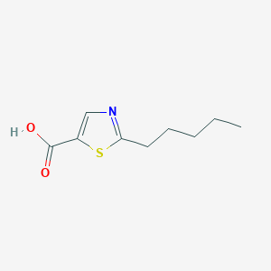 molecular formula C9H13NO2S B3051052 2-Pentyl-1,3-thiazole-5-carboxylic acid CAS No. 30709-71-8