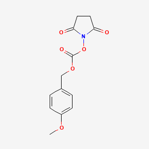 molecular formula C13H13NO6 B3051062 1-({[(4-Methoxyphenyl)methoxy]carbonyl}oxy)pyrrolidine-2,5-dione CAS No. 30761-97-8
