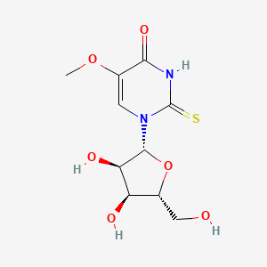 molecular formula C10H14N2O6S B3051065 5-甲氧基-1-β-D-呋喃核糖基-2-硫代亚磺酰-2,3-二氢嘧啶-4(1H)-酮 CAS No. 30771-43-8