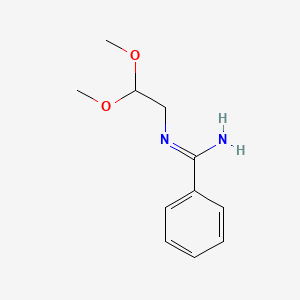 molecular formula C11H16N2O2 B3051072 N-(2,2-Dimethoxyethyl)benzimidamide CAS No. 308276-57-5