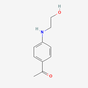 molecular formula C10H13NO2 B3051078 1-{4-[(2-Hydroxyethyl)amino]phenyl}ethanone CAS No. 30858-79-8